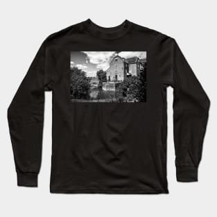 The Abbey Mill Tewkesbury in Monochrome Long Sleeve T-Shirt